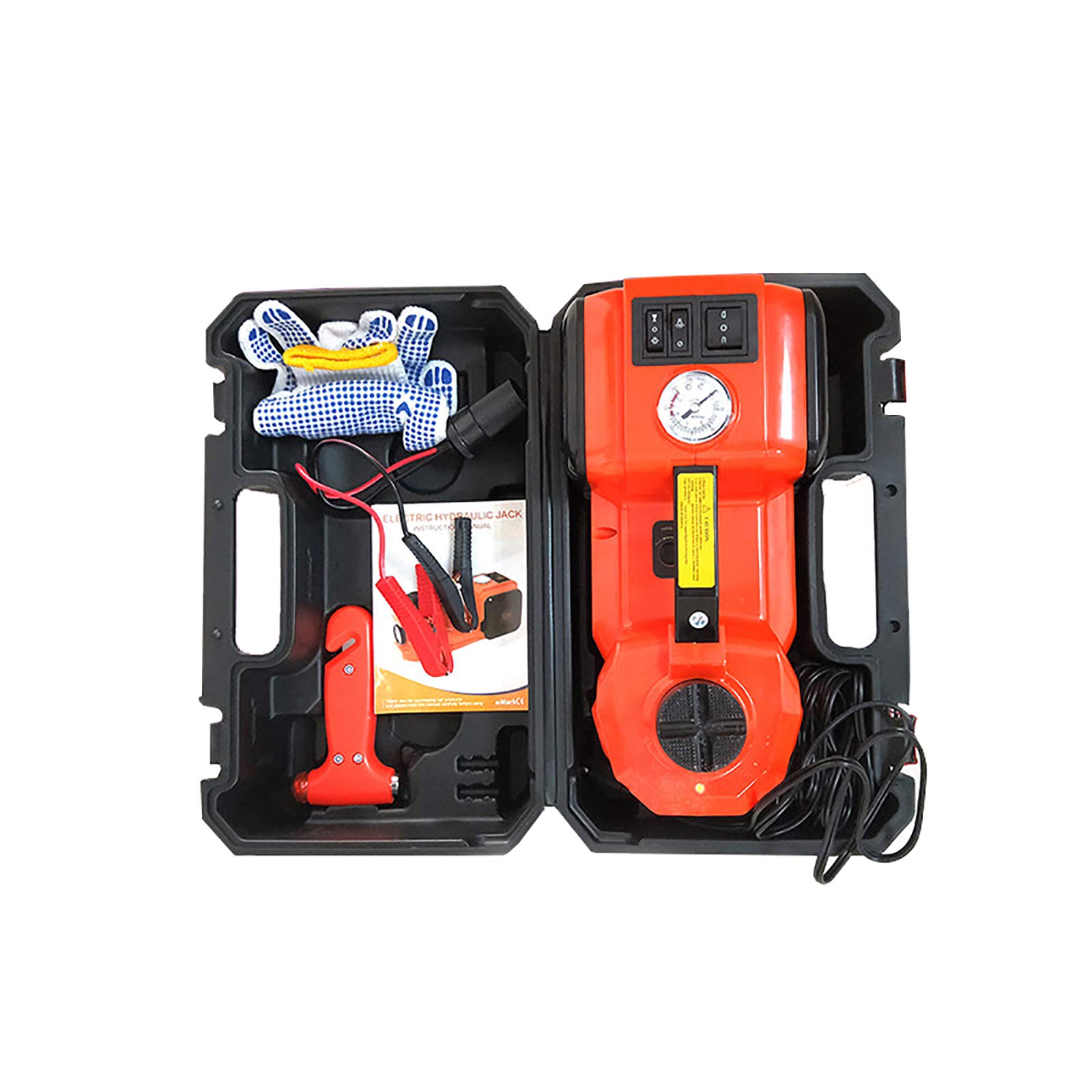 3-Ton (6600lb) Electric Hydraulic Car Jack - Heavy Duty Vehicle Lift for Roadside Emergencies, Tire Changes & Auto Repairs (155-450mm Lift Range) - Perfect for Trucks, SUVs, Sedans & DIY Mechanics