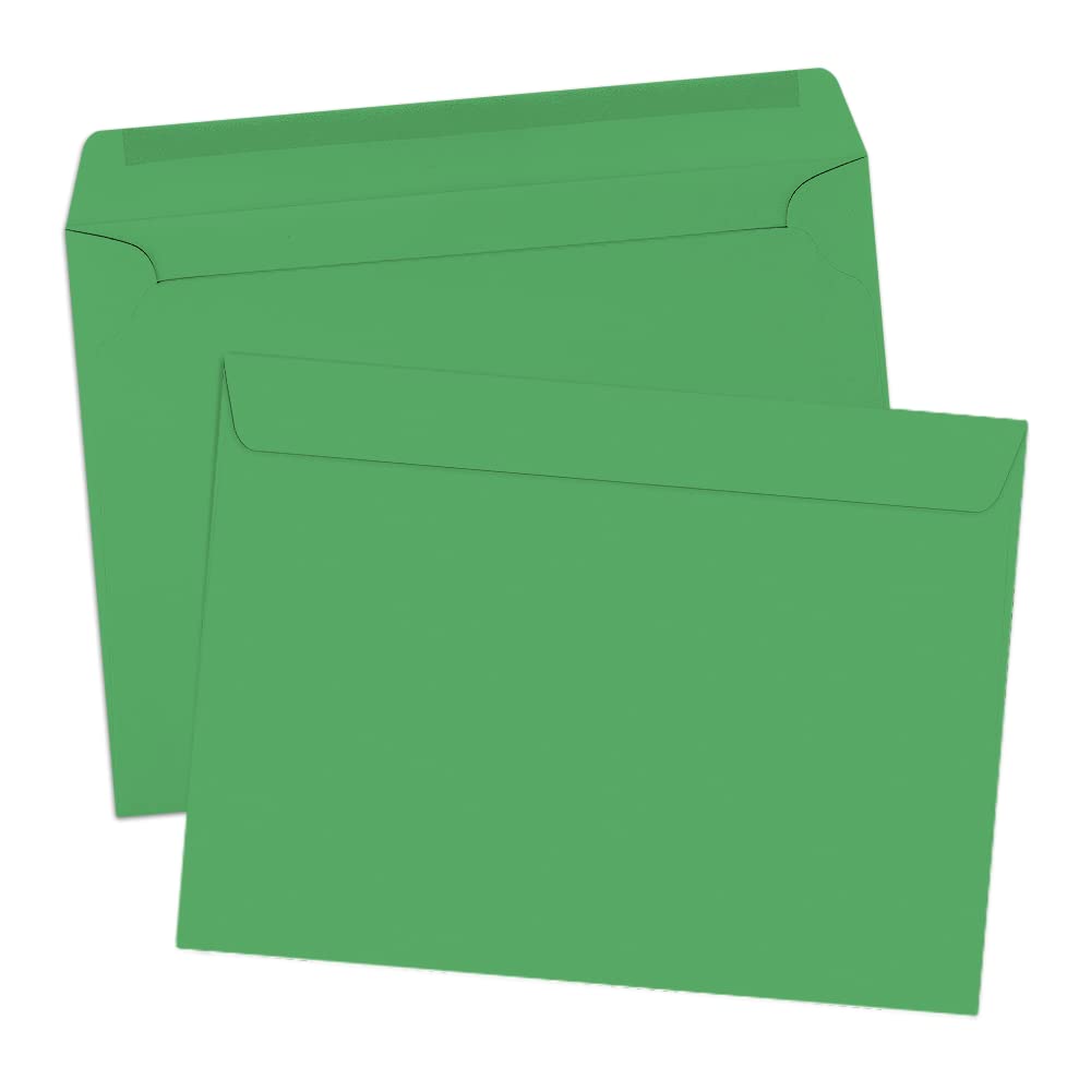 LUXPaper 9 x 12 Booklet Envelopes | Holiday Green | 80lb. Text Weight | Pack of 500 | Perfect for Greeting Cards, Wedding Invitations & Business Mailings