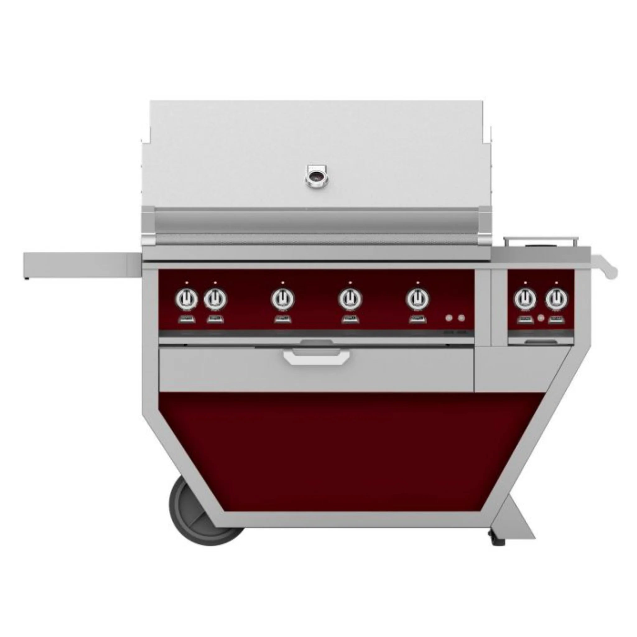 Hestan 42-Inch Deluxe Freestanding Gas Grill with Double Side Burner - Outdoor BBQ Grill for Backyard, Patio & Garden Cooking