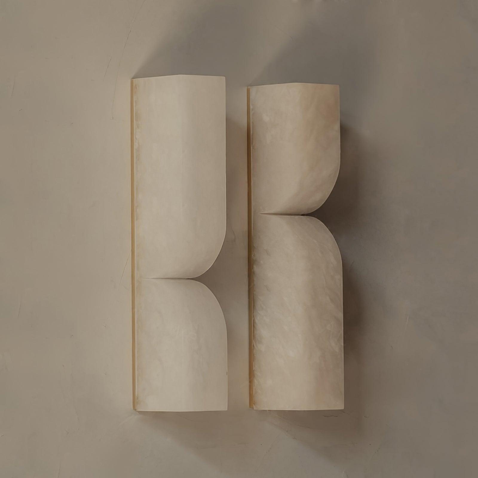 Alabaster Plug-in Wall Sconce Light - Modern Plug in Wall Lamp for Bedroom, Living Room & Hallway Lighting - Elegant Plug-in Sconce for Home Decor