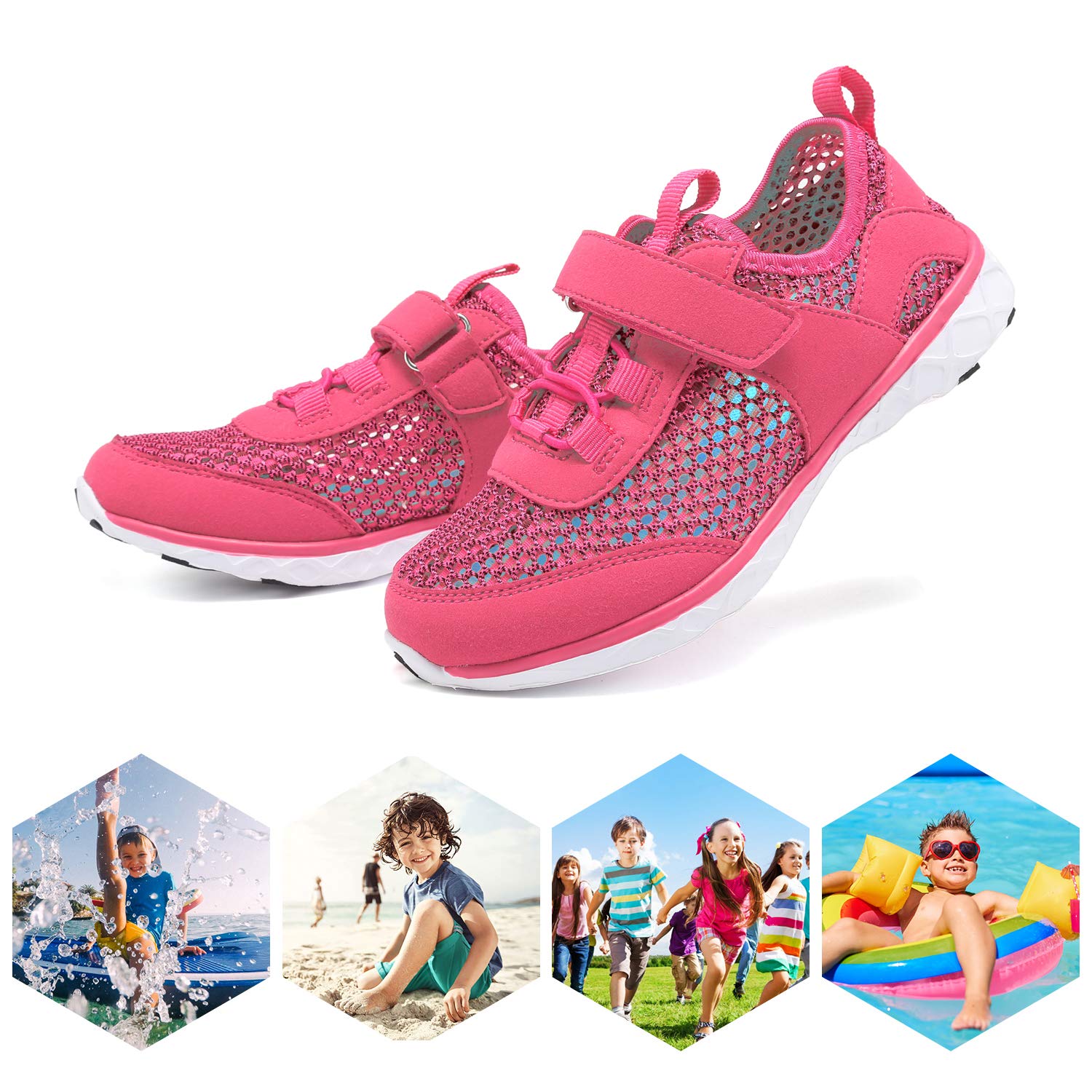 CIOR Kids Water Shoes - Lightweight Swim Sneakers for Toddler & Big Kid - Beach & Pool Sports