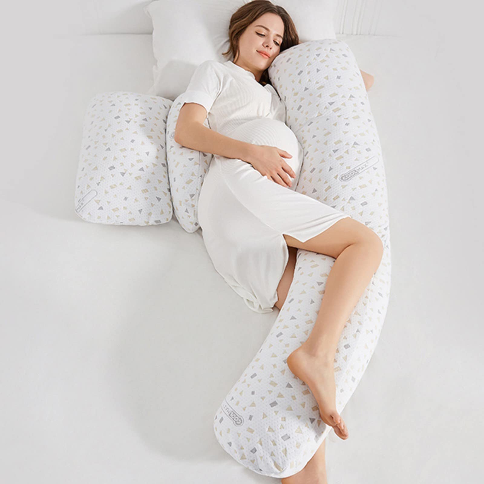 Best Adjustable Maternity Pillow for Side Sleepers - Ergonomic Pregnancy Body Pillow for Back Support & Comfort - Perfect Gift for First Time Moms - Ideal for Sleeping, Nursing & Relaxation During Pregnancy