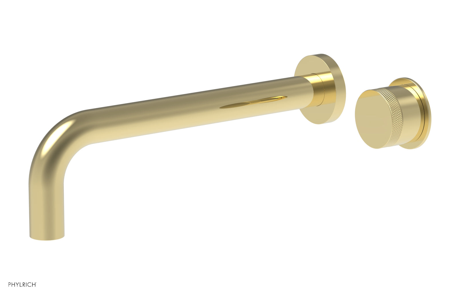 Basic II 10 Single Handle Wall Mount Lavatory Faucet Set with Knurled Handle - 230 18 10 - Perfect for Bathroom Sink, Powder Room & Guest Bath Installation