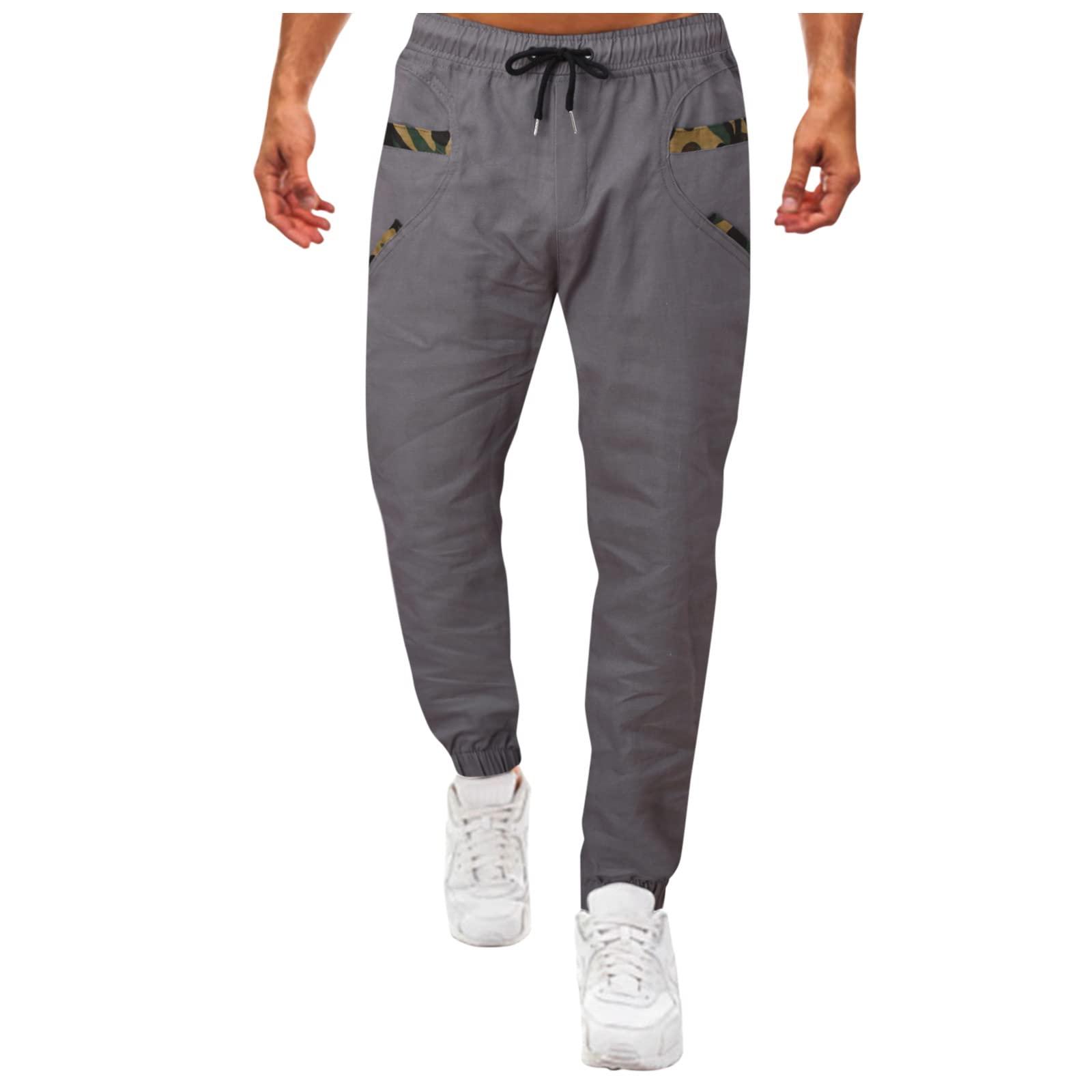 Xiloccer High Visibility Reflective Cargo Pants for Men - Work Safety Jogger Pants with Multiple Pockets, Road Construction & Casual Wear - Perfect for Night Running, Cycling, and Outdoor Work Activities
