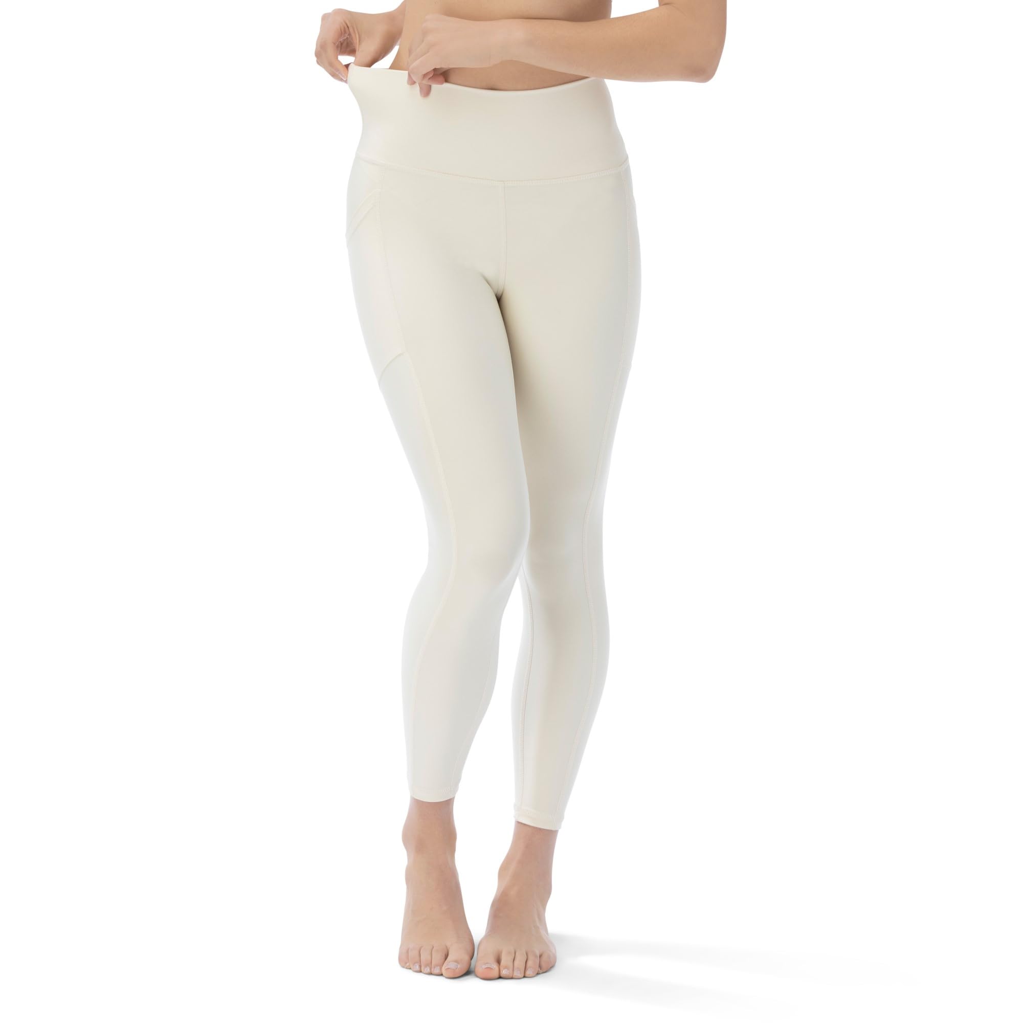 KADI High Waisted Yoga Pants for Women - 7/8 Length Workout Leggings with Pockets & Tummy Control - High Compression Fitness Pants for Yoga, Running & Gym
