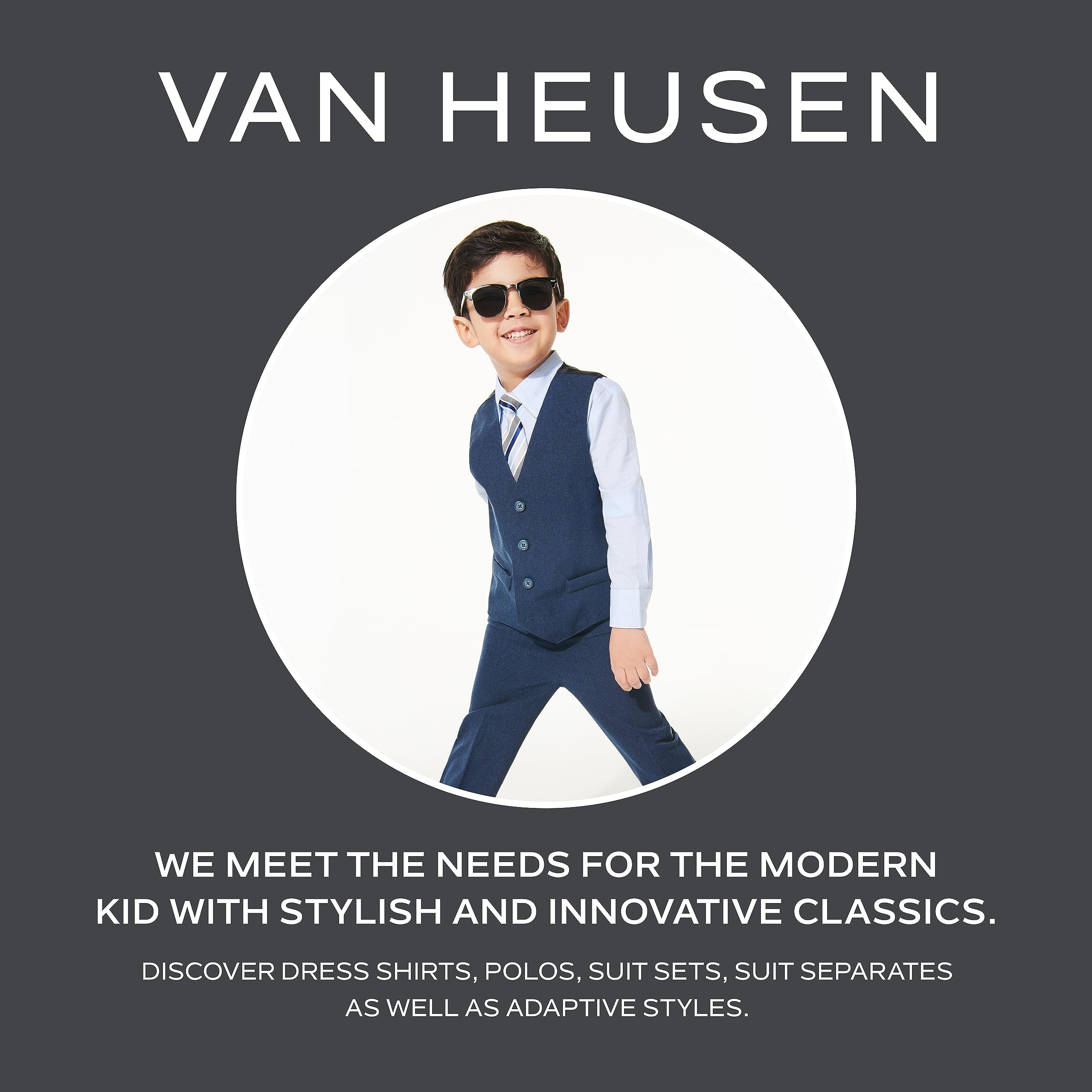 Van Heusen Boys' Suit - Classic 2-Piece Formal Blazer & Pants Set for School, Weddings & Special Occasions