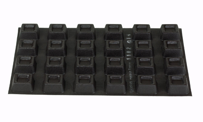 Flexipan Square Savarins 24 Forms - Premium Silicone Baking Molds for Perfect Pastries, Cakes & Desserts - Ideal for Home Bakers & Professional Chefs