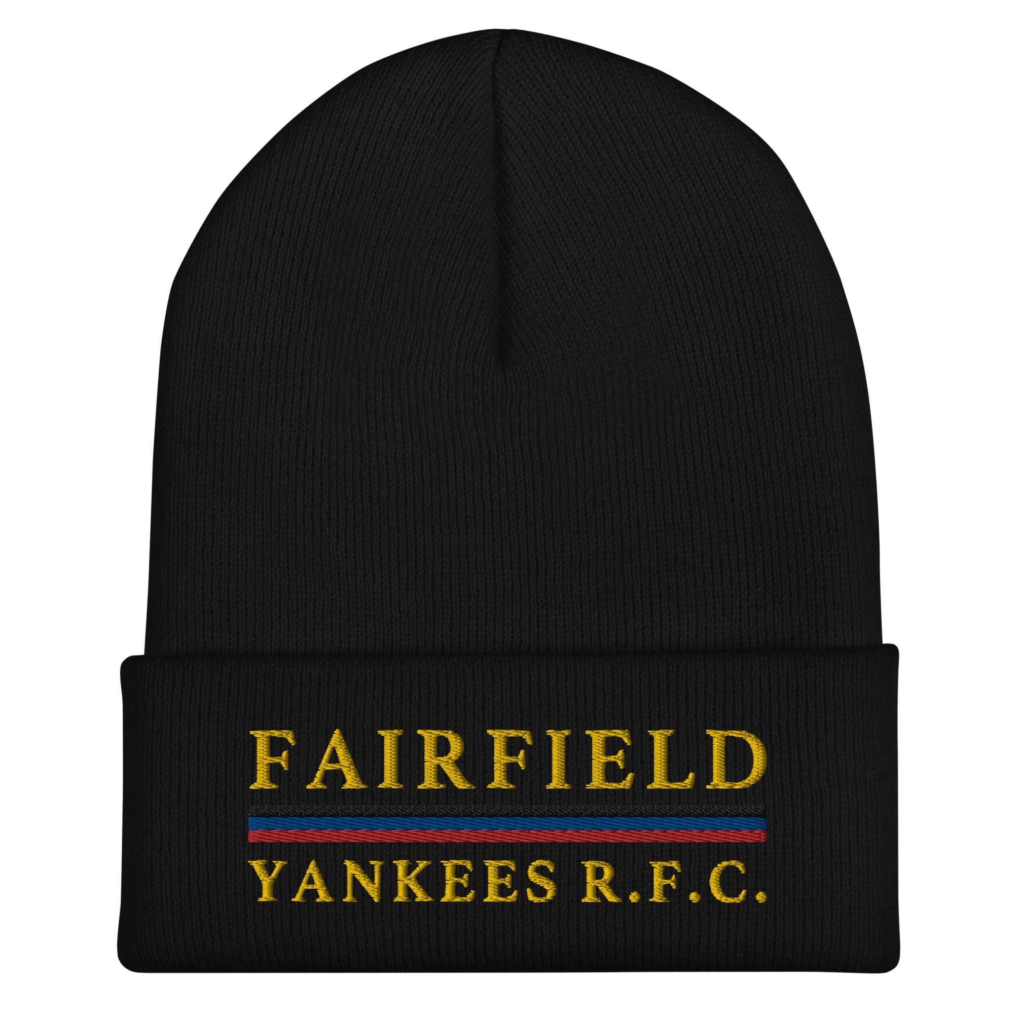 Fairfield Yankees RFC Cuffed Beanie - Winter Knit Hat for Men & Women - Cozy & Warm Skull Cap for Cold Weather - Perfect for Football Games, Outdoor Sports & Casual Wear