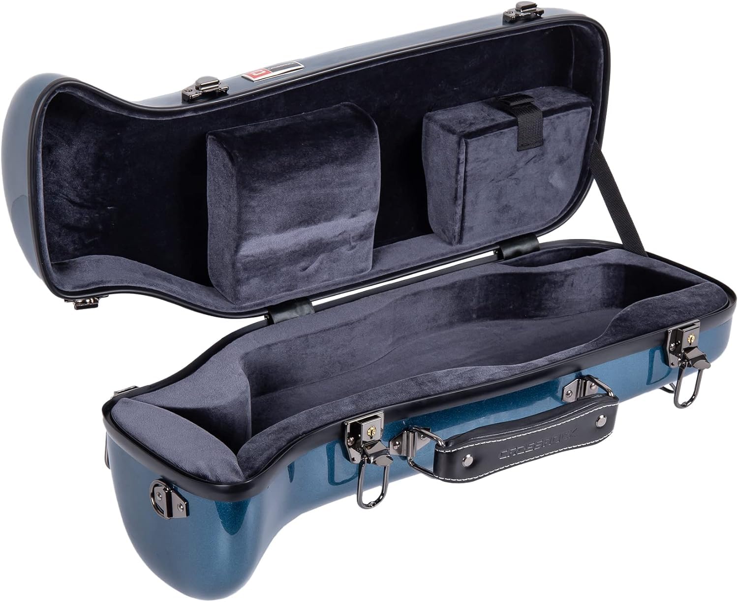Premium Crossrock Fiberglass Trumpet Case - Durable Hardshell with Adjustable Backpack Straps (Blue) - Perfect for School, Marching Band & Travel Protection