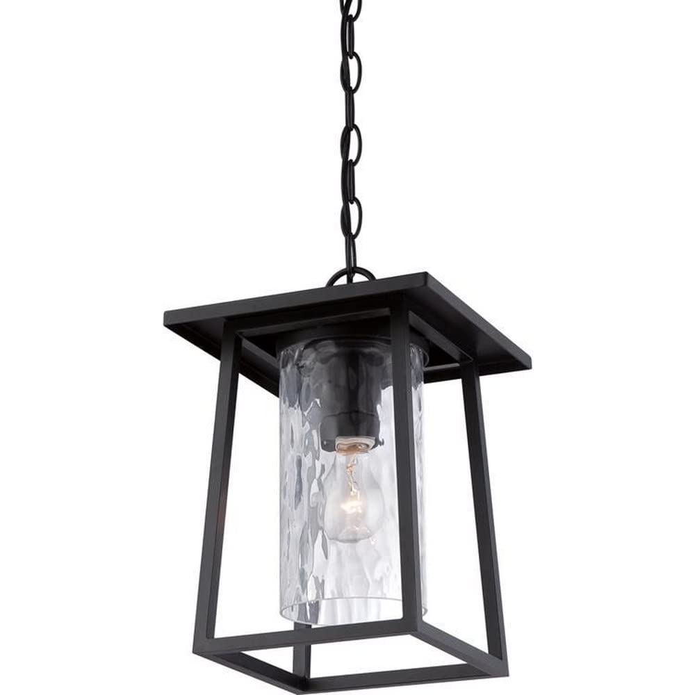 1 Light Outdoor Hanging Lantern - Transitional Style Weatherproof Porch Light with Clear Glass, Perfect for Patio, Garden, Deck & Front Door Decor (Model: 71-Bel-1663626)