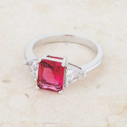Elegant Classic Fuchsia Rhinox Engagement Ring for Women - Perfect for Proposals, Weddings & Anniversaries