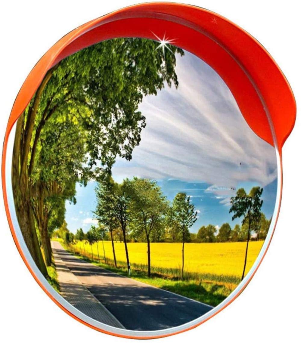 FXLYMR 60Cm Blind Spot Convex Mirror - Flexible Traffic Safety Mirror for Outdoor Roads & Workshops - Wide Angle Observation Mirror for Enhanced Road Safety & Parking Assistance - Perfect for Driveways, Garages, Warehouses & Hazardous Intersections