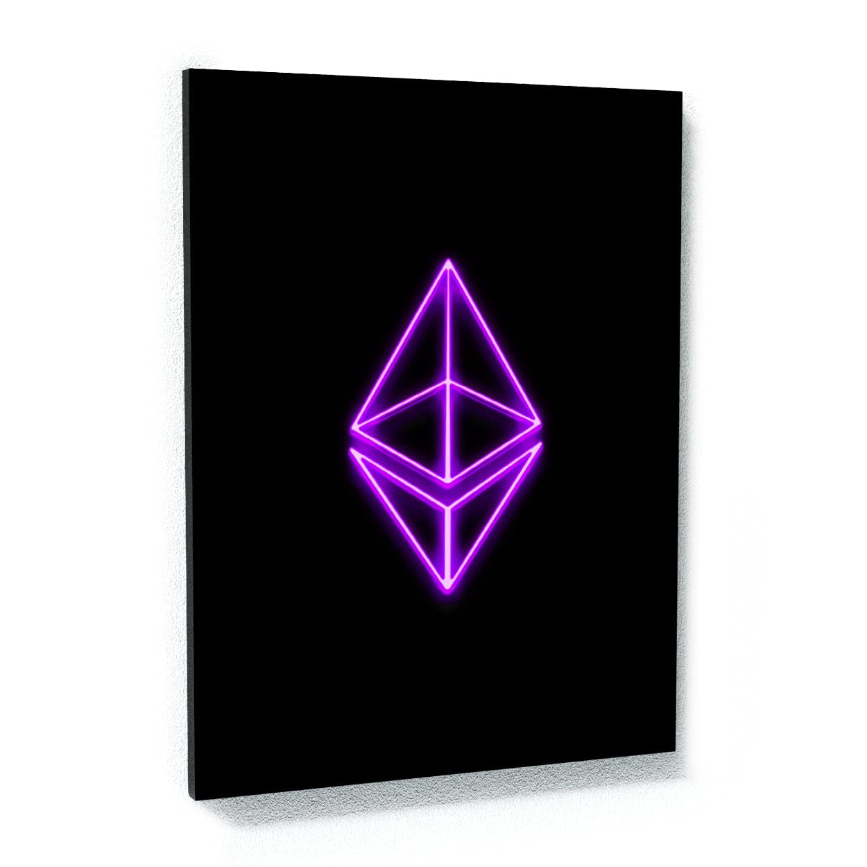 Crypto Canvas Wall Art - Bitcoin & Ethereum Themed Modern Home Decor for Living Room, Office & Gifts