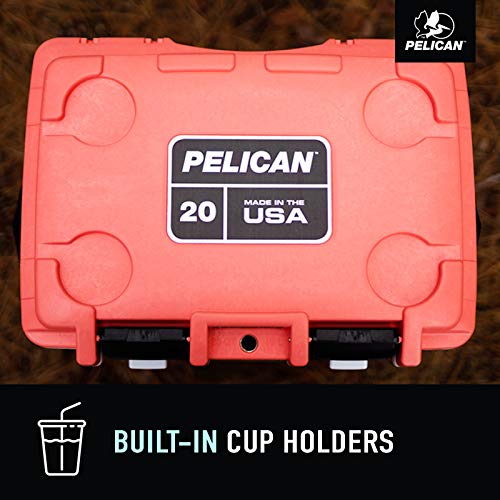 Pelican 20 Quart Elite Cooler - Premium Heavy-Duty Ice Chest for Camping, Fishing, Hunting & Outdoor Adventures | Leakproof & Insulated for Maximum Cold Retention