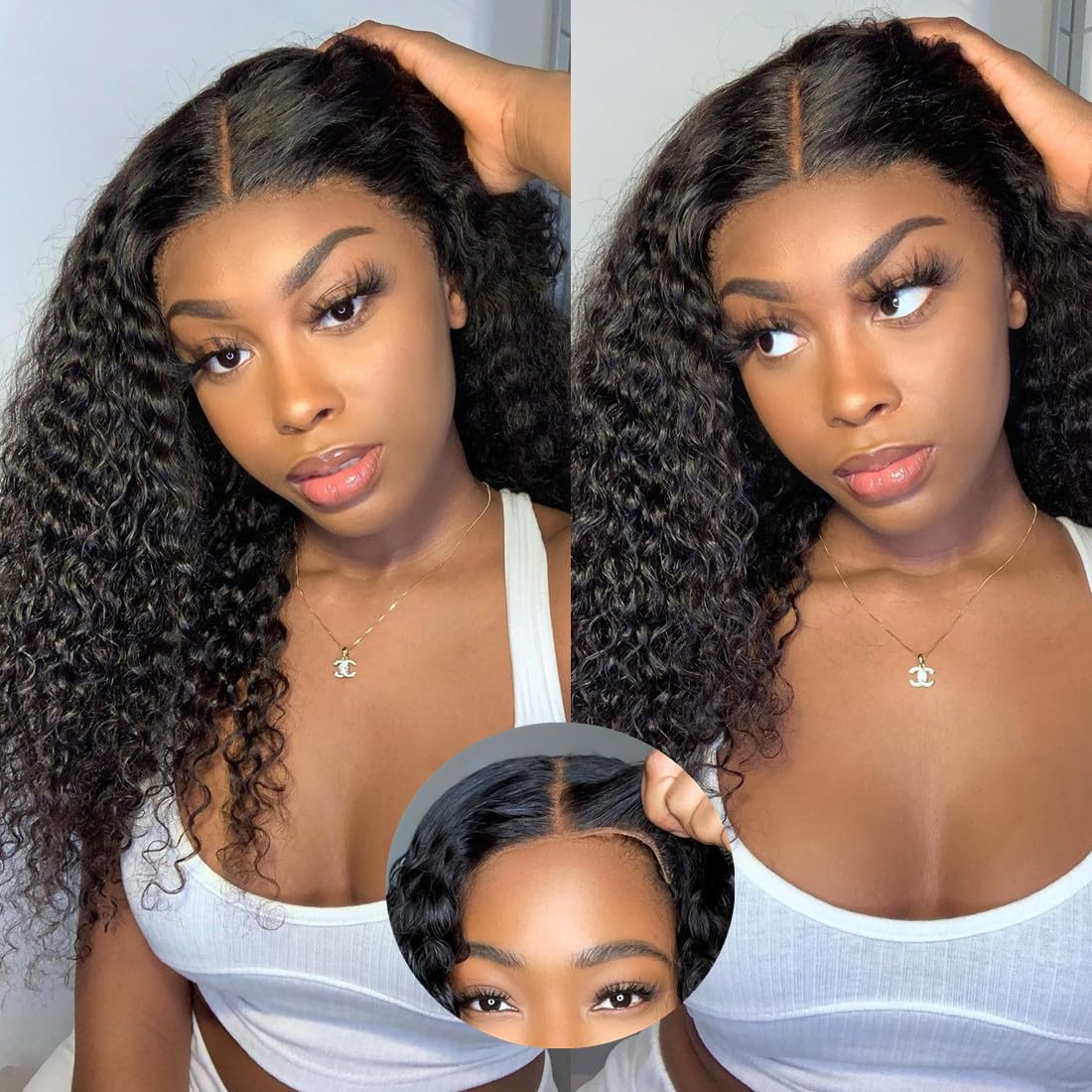 250 Density 6x4.75 Ultra-Thin HD Invisible Lace Closure Wig - Pre-Cut Deep Wave Human Hair Lace Front Wig - Glueless & Ready to Wear in 3 Seconds - Perfect for Beginners (20 Inch) - Great for Daily Wear, Special Occasions & Protective Styling