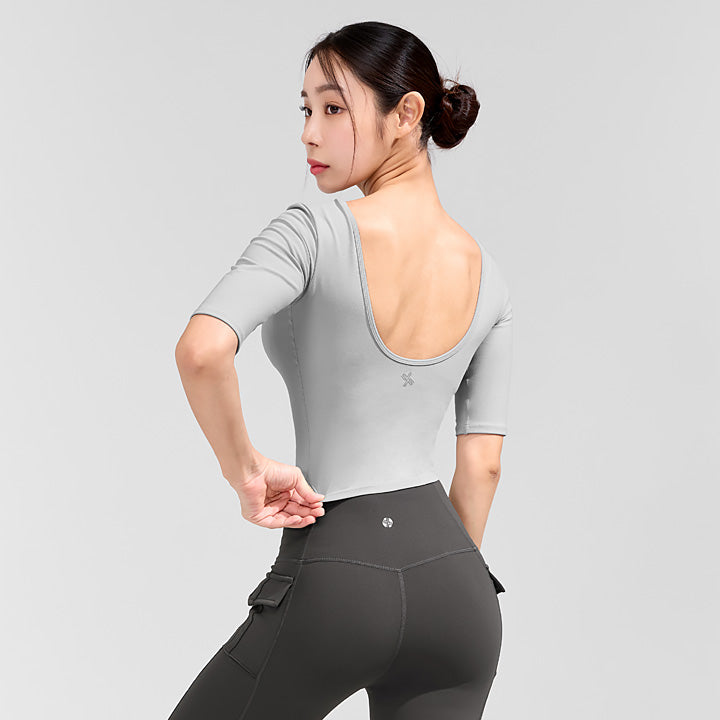 Inpad Women's Wide Neck Short Sleeve T-Shirt - Soft Cotton Casual Top for Everyday Wear | Perfect for Work, Outings & Relaxing at Home