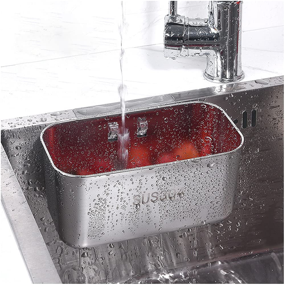 Premium Stainless Steel Sink Strainer - Kitchen Sink Filter Basket for Food Waste, Vegetables & Fruits - Durable Mesh Drain Catcher for Washing Produce, Preventing Clogs in Home & Restaurant Kitchens