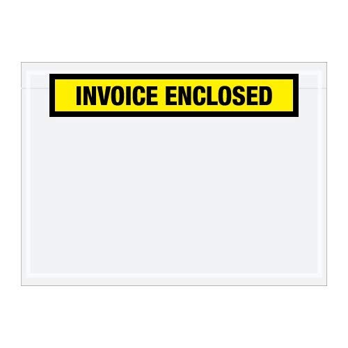 TapePlanet 1000 Yellow Invoice Enclosed Envelopes - 7.5