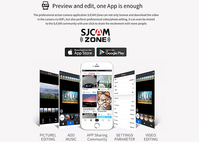 SJCAM SJ10 Pro Dual Screen 4K 60FPS Action Camera - 5M Waterproof Sports Cam with WiFi & Gyro Stabilization for Vlogging, Diving, Motorcycling & Live Streaming