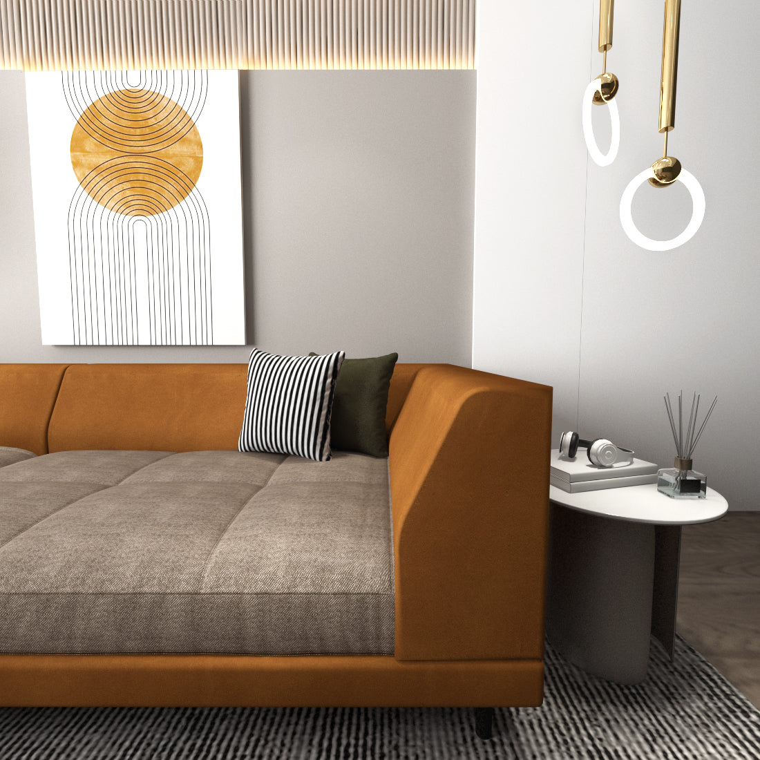 Hemlock Duo 4-Seater Sofa Set - Modern Living Room Furniture for Small Spaces | Perfect for Apartments, Condos & Cozy Family Gatherings