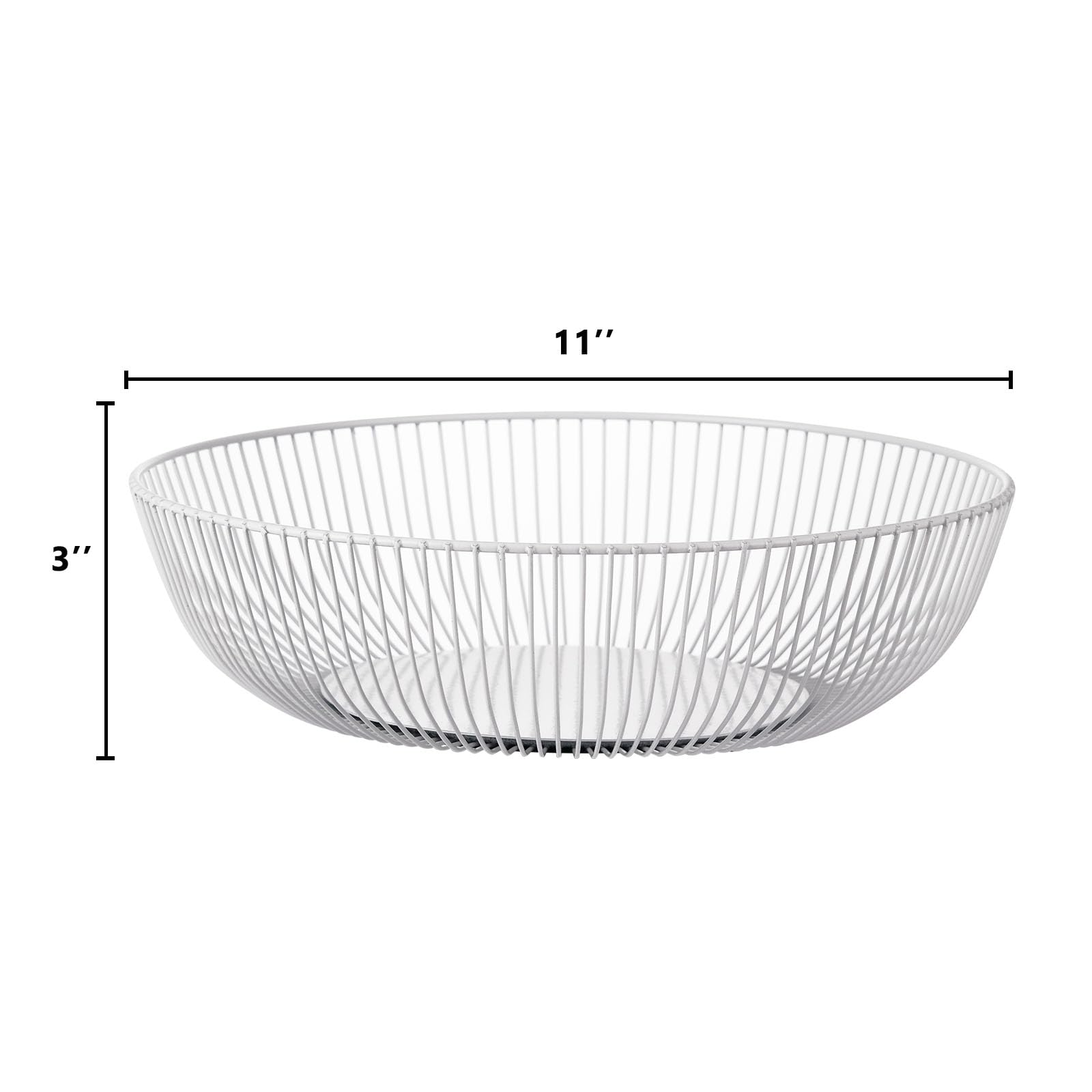 Stainless Steel Wire Fruit Basket - Rustproof Metal Fruit Bowl with Stand for Kitchen Countertop - Perfect for Displaying Apples, Oranges & Bananas in Home or Office