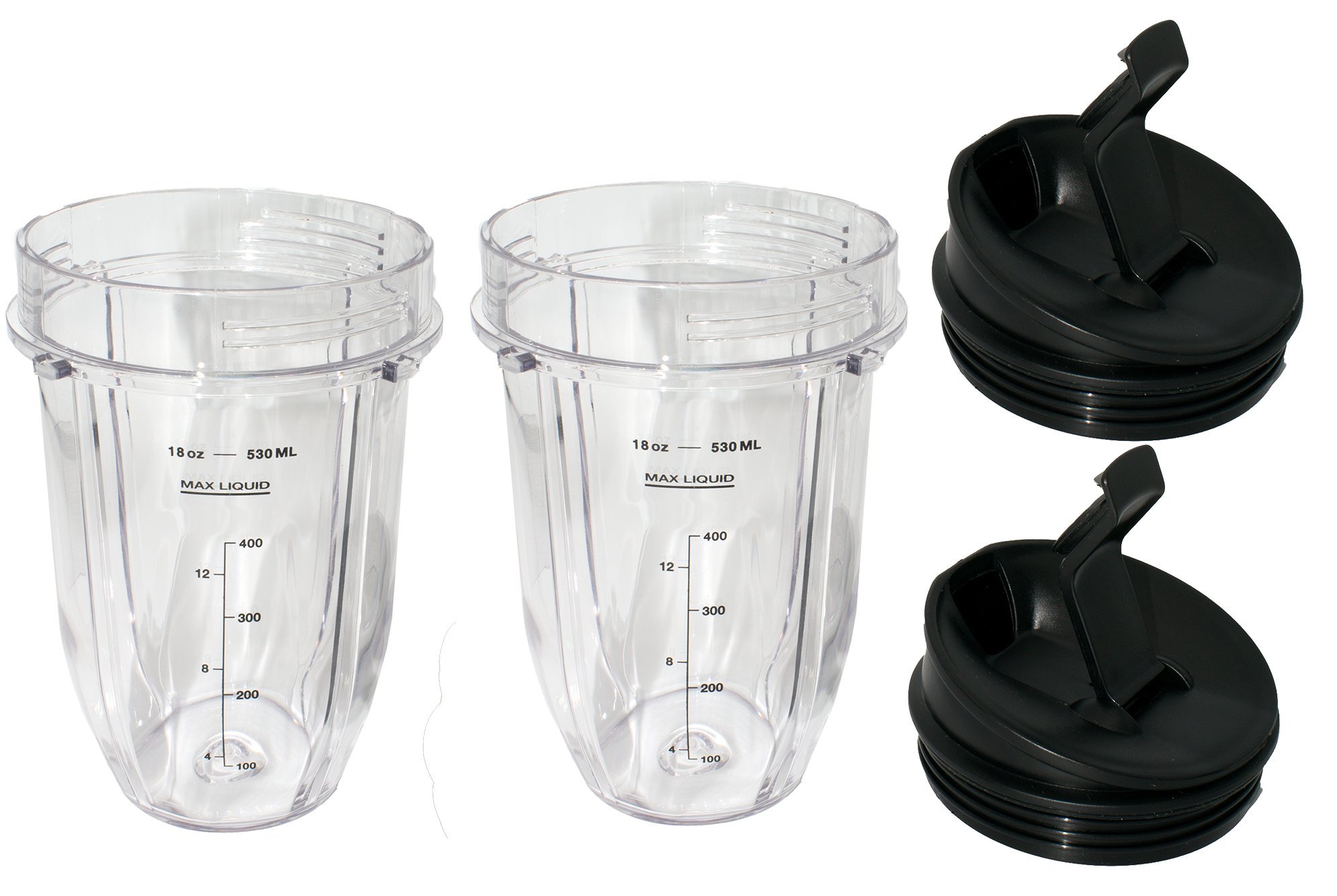Premium 18oz Blender Cup with Sip & Seal Lid - Replacement for Nutri Ninja Auto-iQ 1000w & Duo Blenders - BPA-Free Blender Accessories (2 Pack) - Perfect for Smoothies, Protein Shakes & Meal Prep