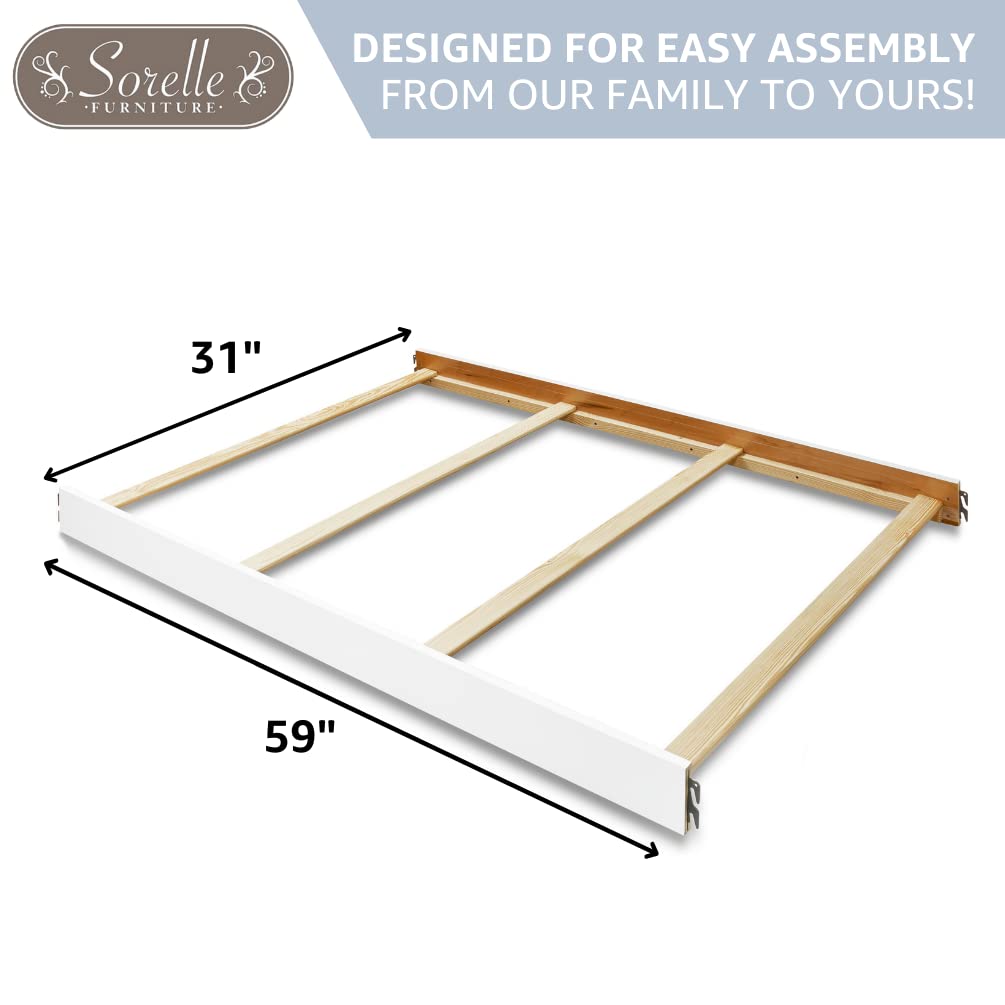 Sorelle Furniture Toddler to Full-Size Bed Conversion Kit with Adult Safety Rails - Solid Wood Crib Transition System in Chocolate Finish (#215) | Perfect for Nursery Upgrade, Child Safety & Space-Saving Bedroom Solutions