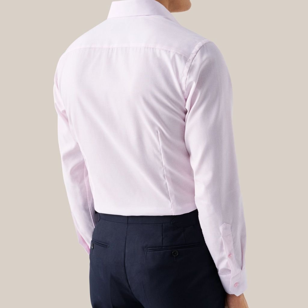 ETON Men's Cotton Oxford Dress Shirt - Contemporary Fit, Single Cuff, Pink | Formal & Business Casual Wear for Office, Weddings & Special Occasions