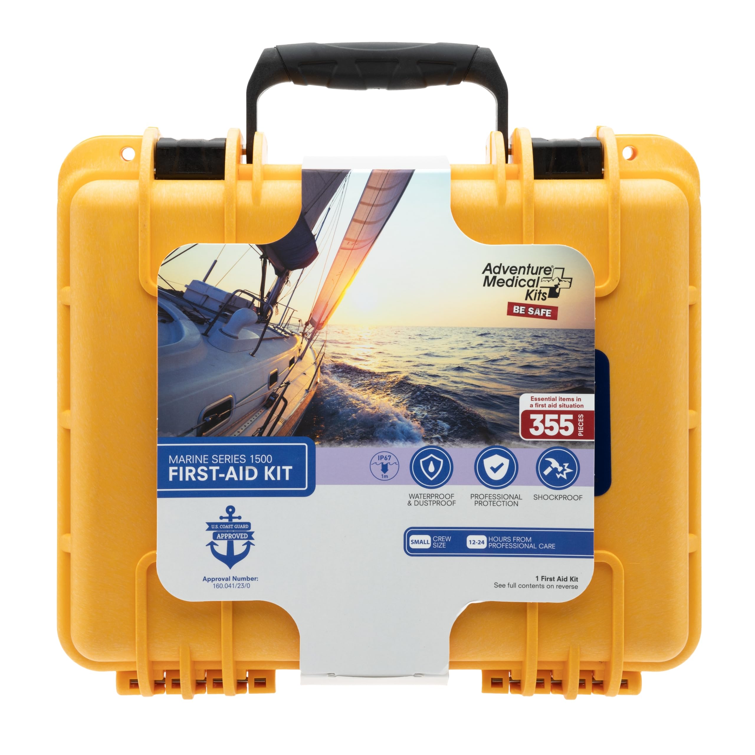 Adventure Medical Kits Marine Series 1500 First Aid Kit - Emergency Boat Medical Supplies for Small Crews | Includes Bandages, Medications, Guide Book & More | Perfect for Boating, Fishing & Marine Adventures