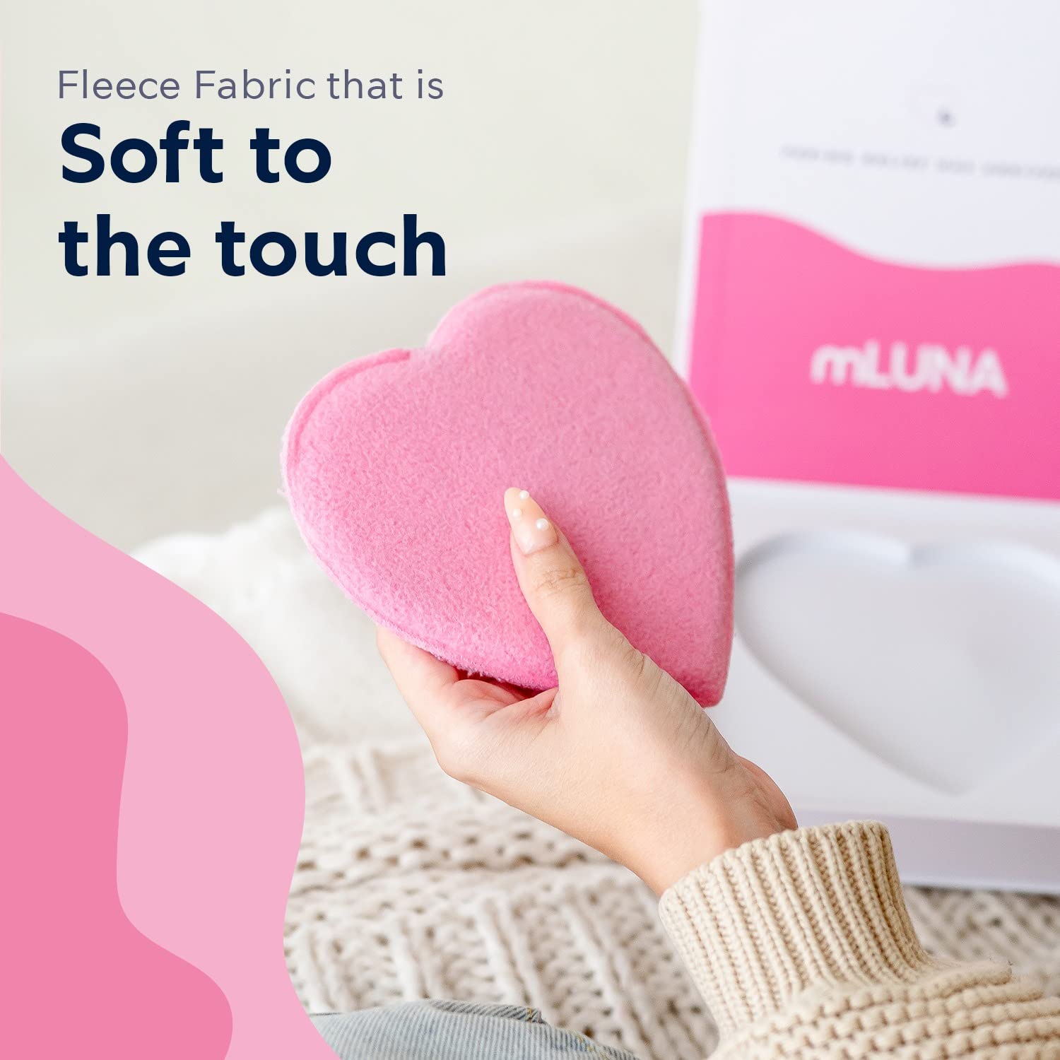 Heart-Shaped Microwavable Heating Pad for Period Cramps & Menstrual Pain Relief - Reusable Abdominal Warm Patch for Women - Perfect for Home, Office & Travel Use
