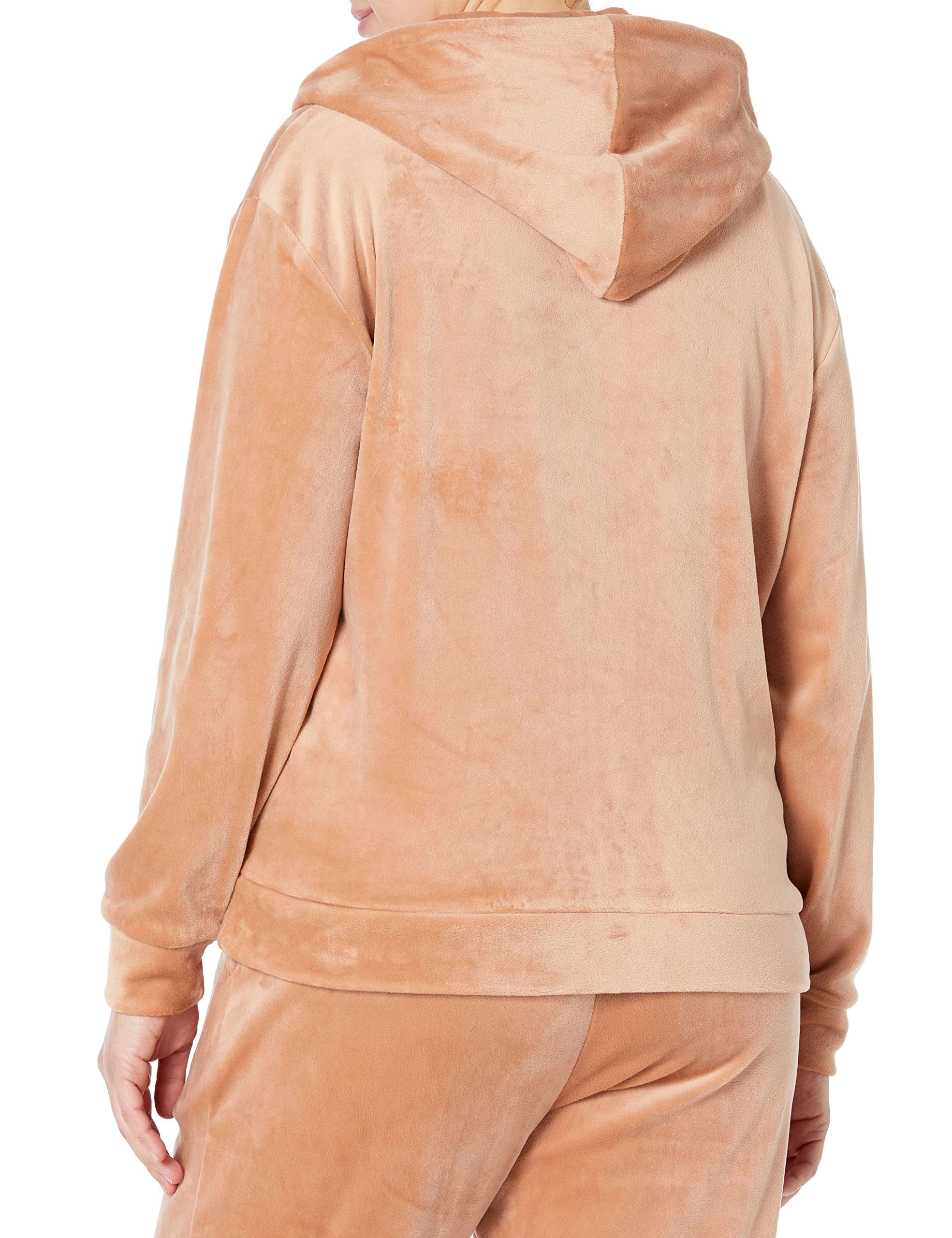 Amazon Essentials Women's Slim Fit Velour Hoodie - Soft Casual Pullover Sweatshirt for Lounge & Outfits | Perfect for Yoga, Running Errands & Coffee Dates
