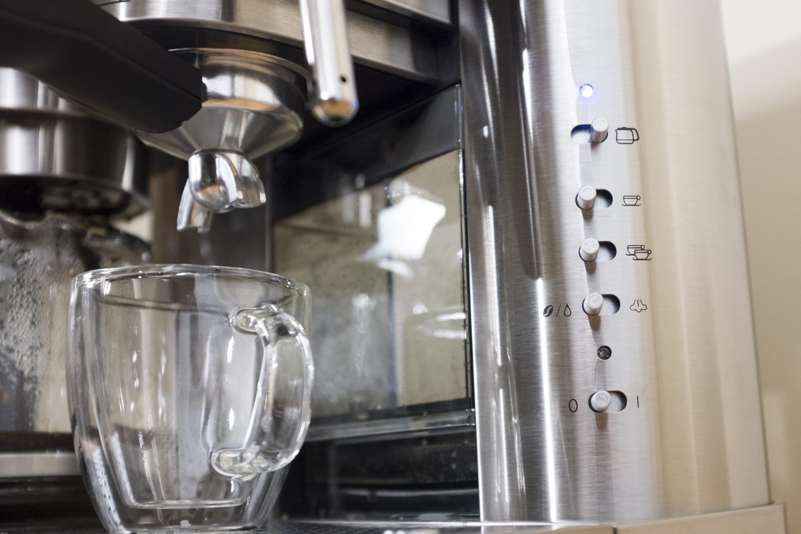 Premium Stainless Steel Espresso Machine for Home & Office - Barista-Quality Coffee Maker with Steam Wand for Lattes & Cappuccinos | Perfect for Coffee Enthusiasts & Small Businesses