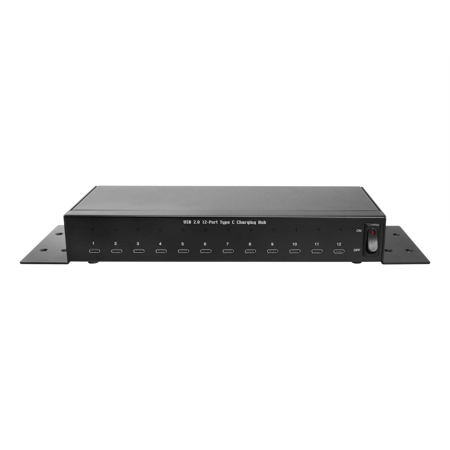 12-Port Industrial USB-C Charging Station - 3A Fast Charging per Port, Sync & Charge Multiple Devices - Perfect for Offices, Workshops & Smart Homes
