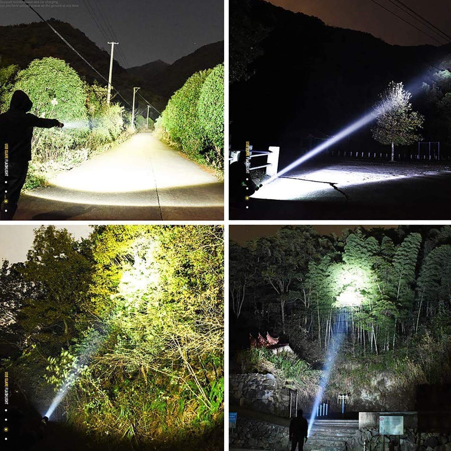 BESTSUN 1000,000 Lumens Super Bright XHP90 LED Flashlight - Rechargeable Waterproof Zoomable Flashlight with 7 Modes for Camping, Hiking, Emergency & Outdoor Adventures | High-Power Handheld Torch for Night Fishing, Hunting, and Survival Gear