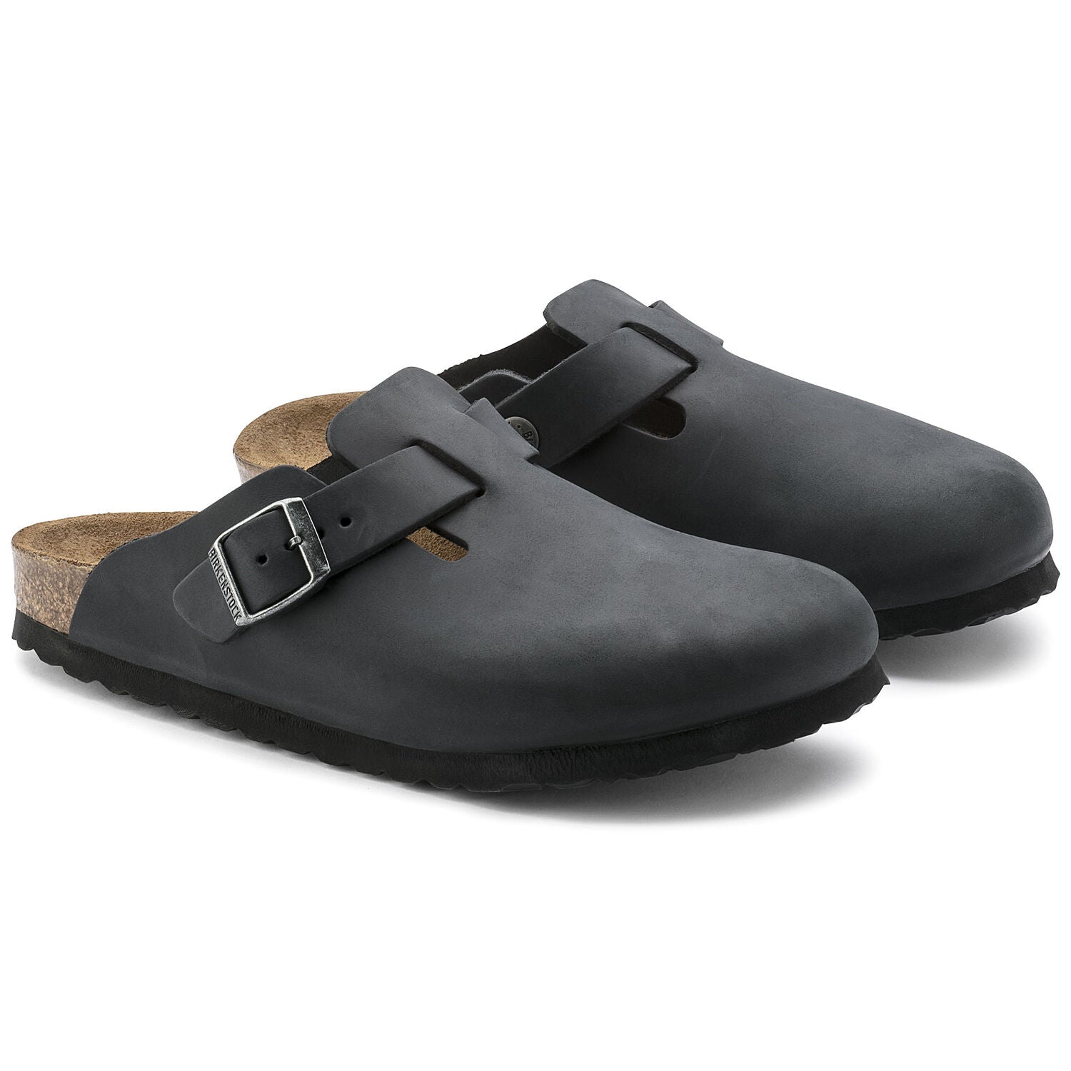Birkenstock Boston Oiled Leather Clog - Classic Comfort Footbed in Black | Perfect for Home, Office & Casual Wear