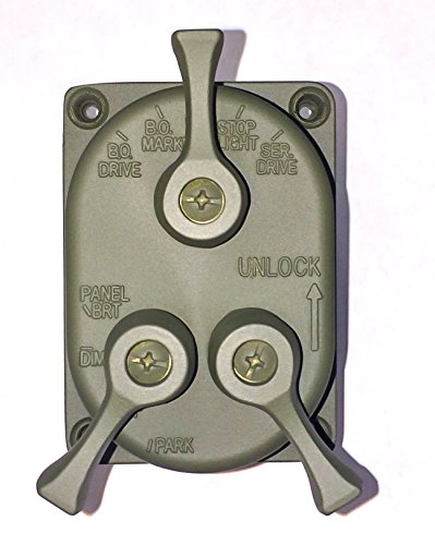 Military Humvee MS51113-1 Compatible 3 Lever Light Switch - New Tan Color for Tactical Vehicle Interior Lighting Upgrade | Perfect for Off-Road, Camping & Emergency Vehicle Modifications