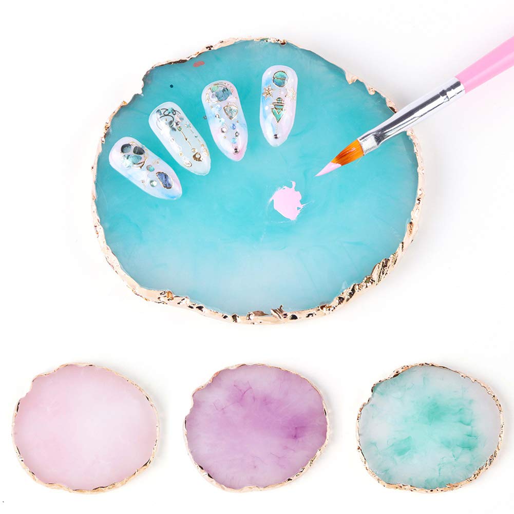 Professional Resin Makeup Mixer & Nail Art Polish Mixing Plate - Purple Foundation Coloring Palette for DIY Cosmetics & Salon Use - Perfect for Nail Artists, Makeup Enthusiasts & Beauty Professionals
