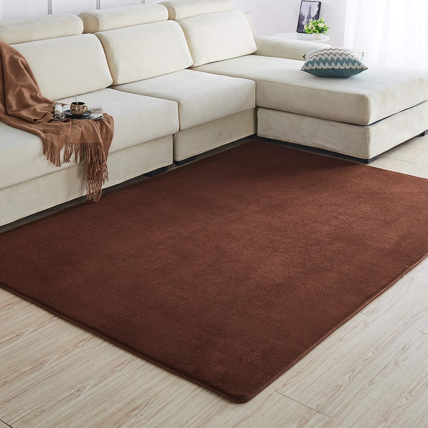 Premium Non-Slip Drum & Piano Rug - 2x1.4m Brown Soundproof Mat for Electronic Drums, Shock Absorption Floor Carpet - Perfect for Home Studios, Music Practice Rooms & Stage Performances