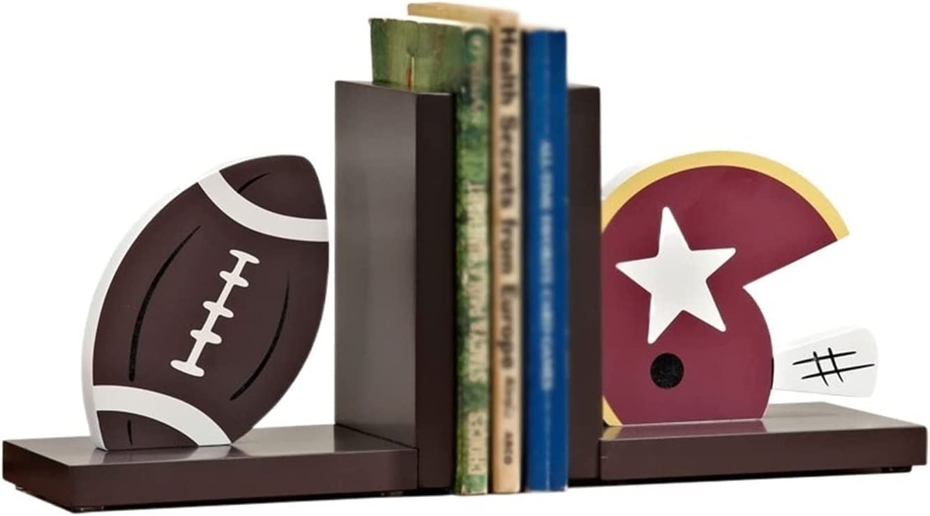 Modern Sports Ball Bookends - Unique Decorative Book Stand for Home & Office - Perfect for Living Room, Bedroom, Kids Room & Desk Organization