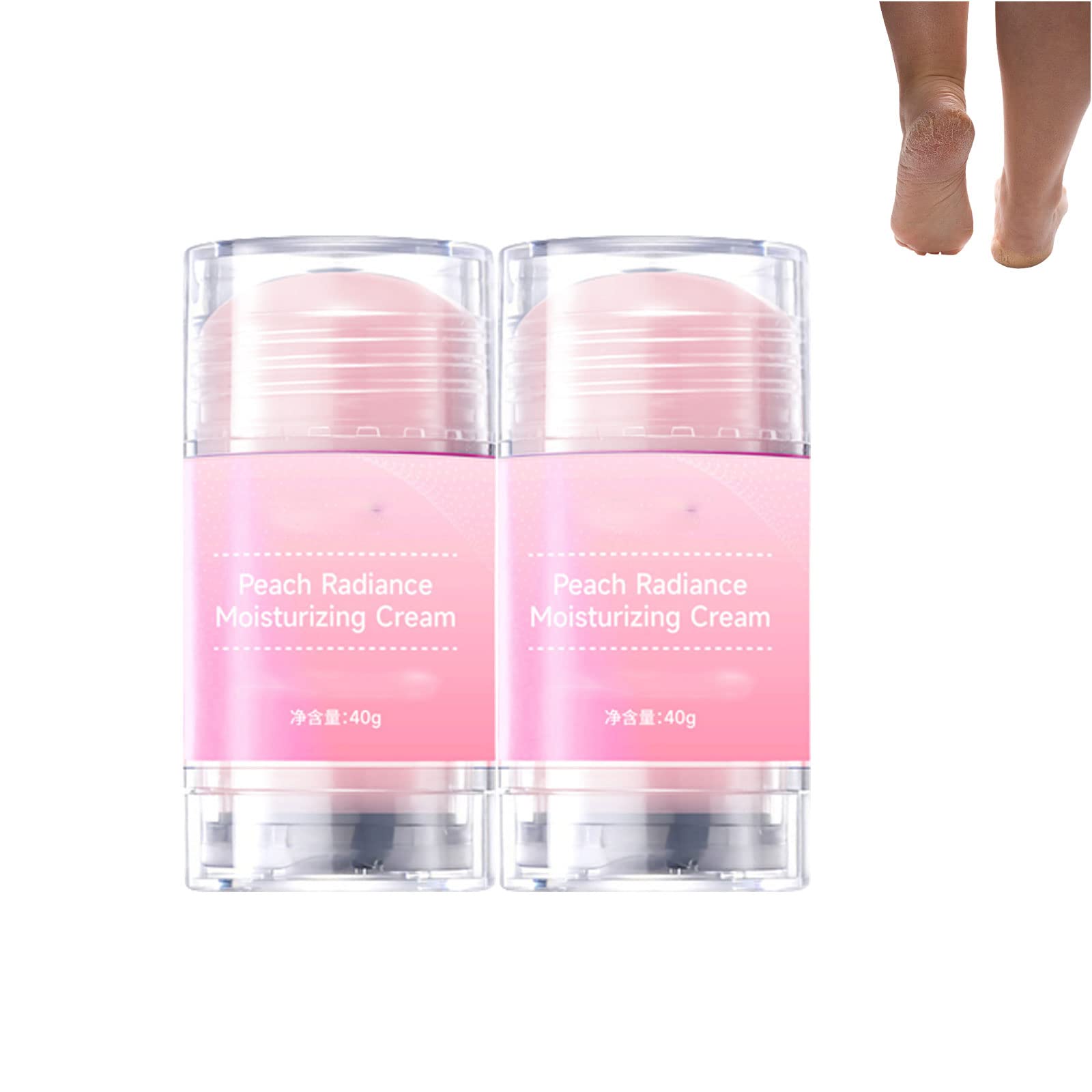 Best Cracked Heel Cream for Dry Skin - Intensive Moisturizing Foot Repair Balm for Cracked Feet & Heels - Pink - Perfect for Dry, Rough Skin at Home or On-the-Go