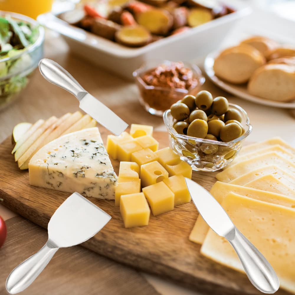 Premium 6-Piece Stainless Steel Cheese Knife Set with Forks & Slicers - Kitchen Cheese Cutting Tools for Parties, Charcuterie Boards & Gourmet Entertaining