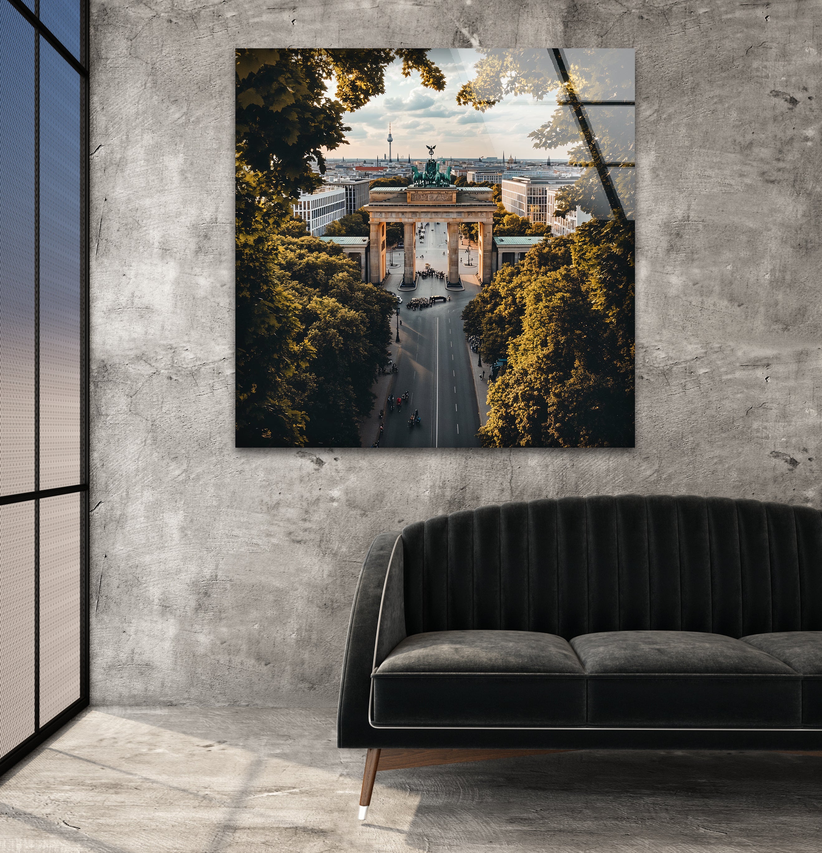 Berlin Landscape Glass Wall Art - Modern Home Decor for Living Room, Bedroom & Office - Stunning Cityscape Design for Interior & Gifts