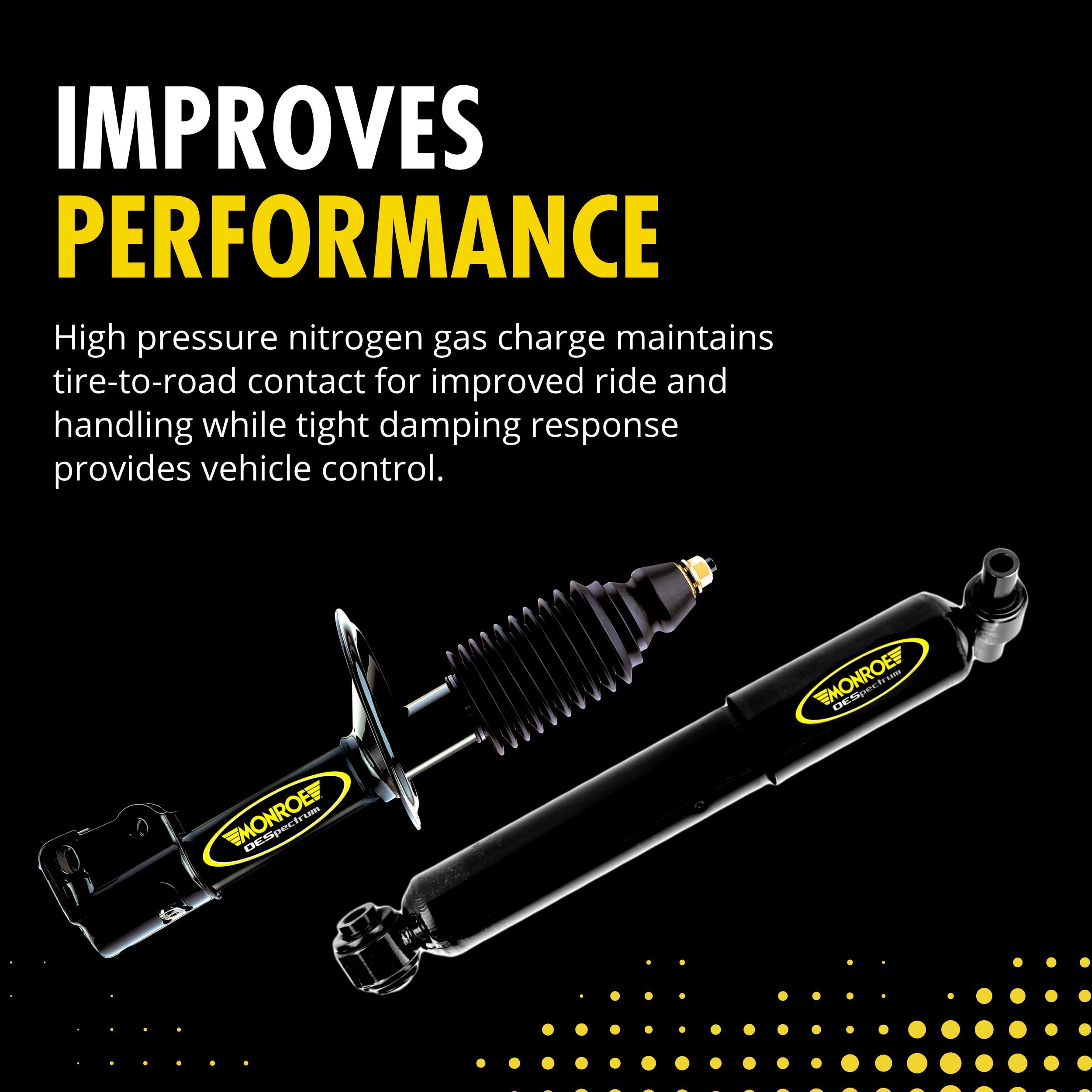 Monroe Shocks & Struts OESpectrum 71663 Complete Suspension Strut Assembly - Front or Rear Replacement for Smooth Ride & Enhanced Vehicle Stability - Perfect for Daily Commuting, Off-Road Adventures & Towing