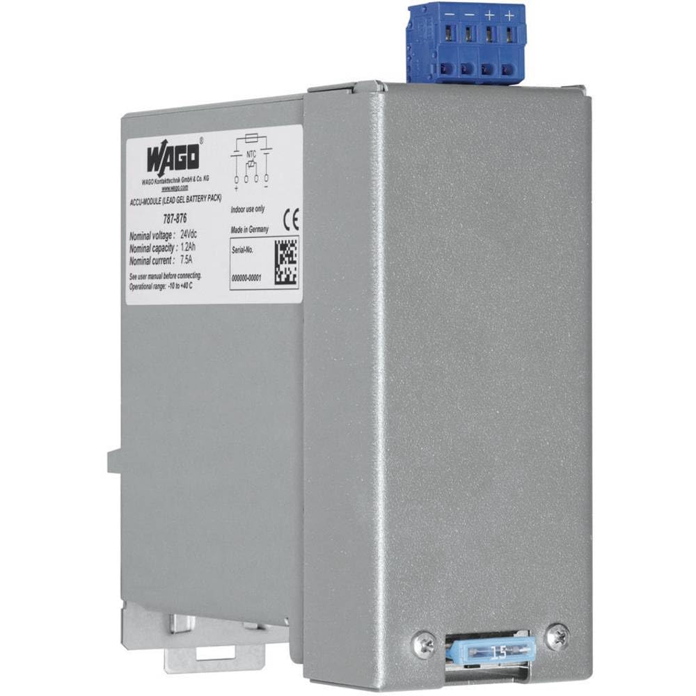 WAGOEPSITRON® DIN Rail Mount Gel Lead-Acid Battery Module - 12V/24V Switched Mode Power Supply for Industrial Automation & Solar Energy Systems