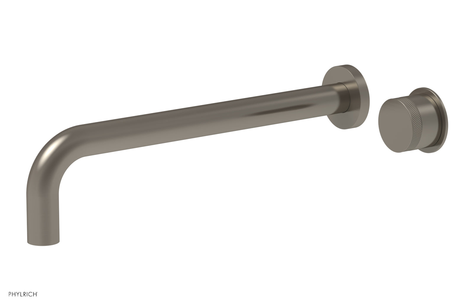 Basic II 12 Single Handle Wall Mount Lavatory Faucet Set with Knurled Handle - 230 18 12 - Perfect for Bathroom Sink, Powder Room, and Guest Bath Installation