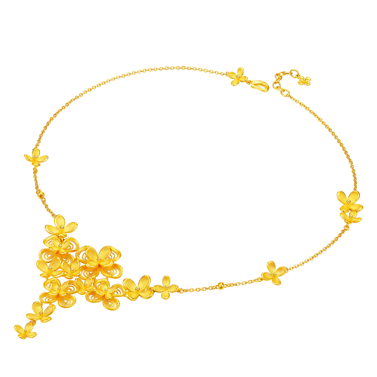 24K Gold Flower Necklace for Women - Elegant Rose Pendant Jewelry Gift for Her - Perfect for Anniversaries, Birthdays & Special Occasions