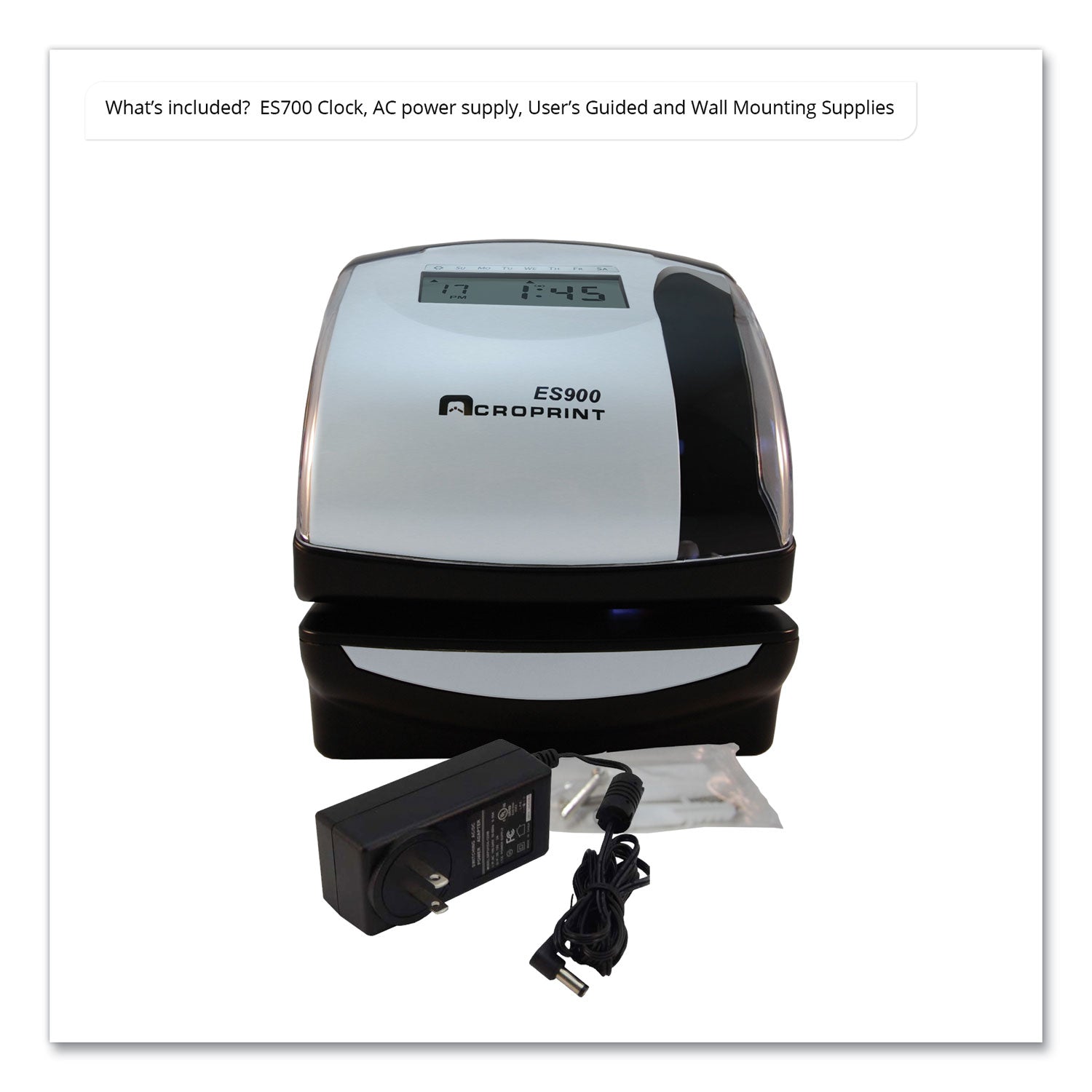 Acroprint® Es900 Atomic Electronic Payroll Recorder - Digital Time Stamp & Numbering Machine with LED Display (Black) - Perfect for Small Business Payroll, Time Tracking & Document Management