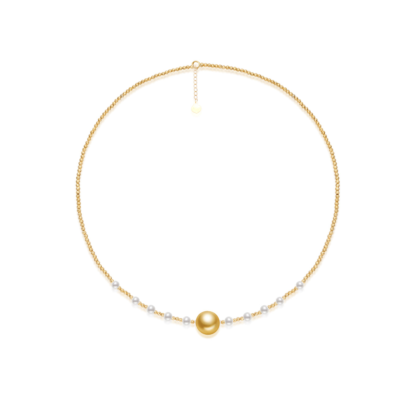 18K Solid Gold South Sea Golden Pearl Necklace KN00123 | Elegant Luxury Jewelry for Women, Wedding, Anniversary & Special Occasion Gifts