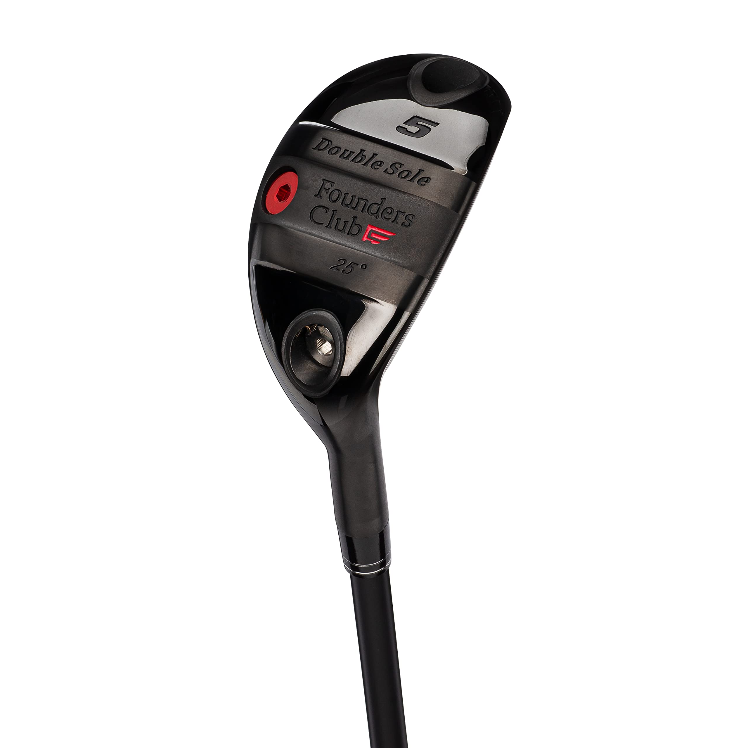 Founders Club Double Sole Hybrid Iron Golf Club with Head Cover - Lightweight & Forgiving for Improved Accuracy - Perfect for Beginners & High Handicappers on Fairway & Rough Shots