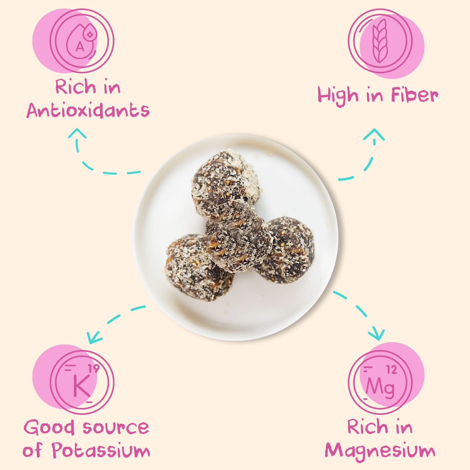 Organic Sunny Fruit Cherry Hazelnut Energy Balls - 6 Pack (9 Balls per Bag) | 100% Raw Vegan Gluten-Free Snacks | No Added Sugar Kosher Certified | Perfect for Hiking, Office Snacks & Healthy On-the-Go Nutrition